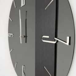 Grande orologio 80cm mantra vetro fume design rotondo moderno