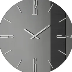 Grande orologio 80cm mantra vetro fume design rotondo moderno