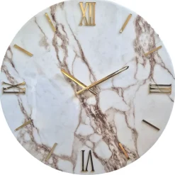 Grande orologio 80cm marmy per parete tondo moderno dettagli in oro