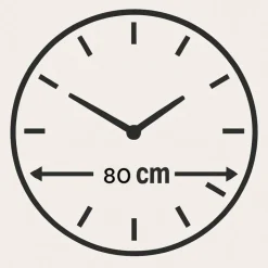 Grande orologio 80cm marmy per parete tondo moderno dettagli in oro