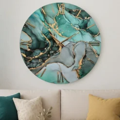 Grande orologio da muro 80cm petrot in resina verde