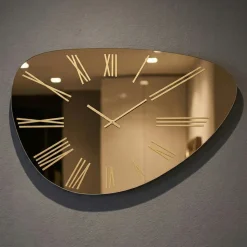 Grande orologio 60x90 da parete vetro bronzo design moderno