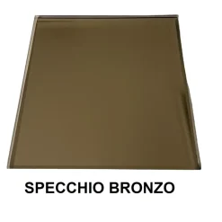 Grande orologio 60x90 da parete vetro bronzo design moderno