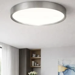 Hera vivida plafoniera rotonda titanio led 50w cct 60 cm