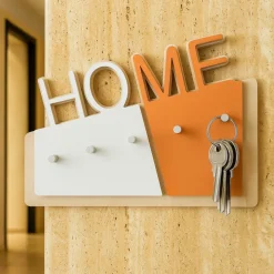 Home appendichiavi da parete moderno magnetico legno colore terracotta