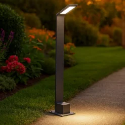 Ideal lux agos pt h60 lampione da giardino led 7w 4000k ip54 antracite moderno