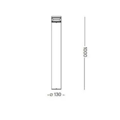 Ideal lux boeing pt h100 lampione da giardino antracite ip65 led