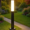Ideal lux etere pt 3000k lampione nero da esterno ip44 led 9,5w