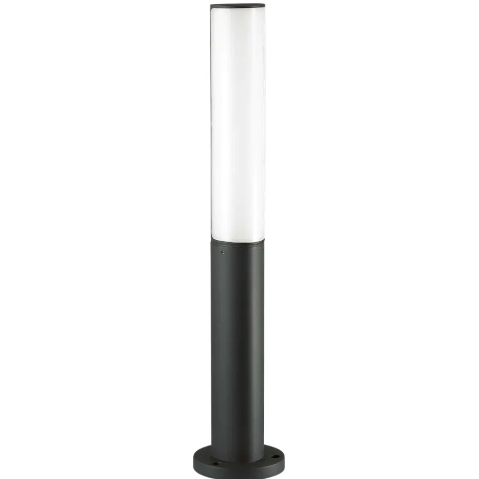 Ideal lux etere pt 3000k lampione nero da esterno ip44 led 9,5w