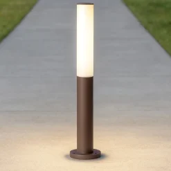 Ideal lux etere pt lampione led 10w 4000k da giardino marrone
