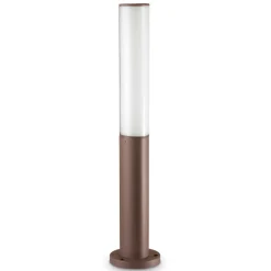 Ideal lux etere pt lampione led 10w 4000k da giardino marrone