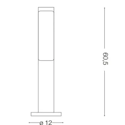 Ideal lux etere pt lampione led 10w 4000k da giardino marrone