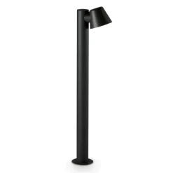 Ideal lux gas pt1 lampione da giardino nero moderno