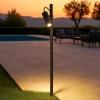 Ideal lux hub pt h110 lampione paletto da giardino orientabile