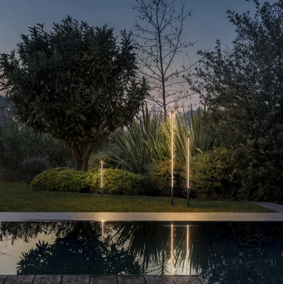 Ideal lux jedi pt h160 lampione da giardino nero nero led 25w 3000k