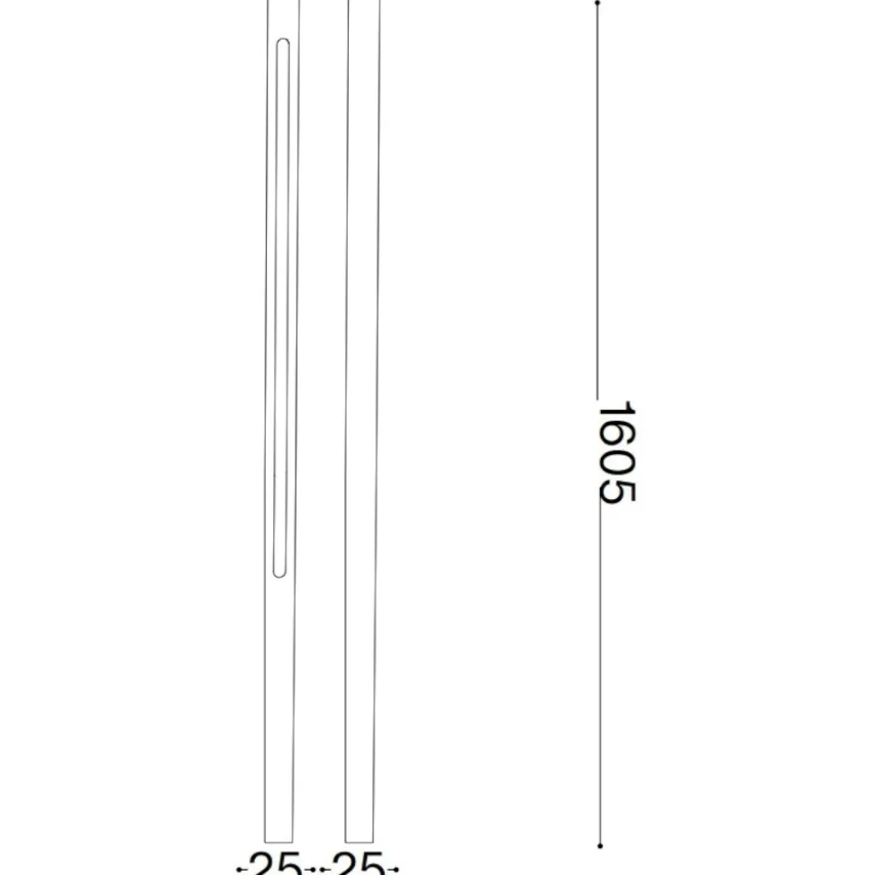 Ideal lux jedi pt h160 lampione da giardino nero nero led 25w 3000k