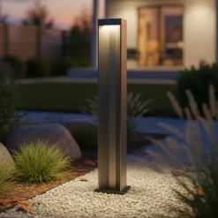 Ideal lux kurt pt 4000k lampione per giardino moderno antracite ip54