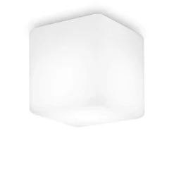 Ideal lux luna pl1 la plafoniera opale da esterno bianco ip44