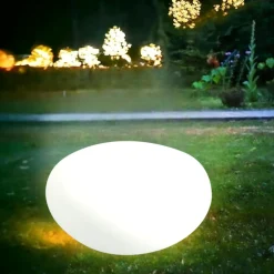 Ideal lux sasso pt1 lampada per esterno giardino sasso bianco