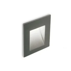 Ideal lux segnapasso da incasso a muro led 4000k esterno ip65 antracite quadrato con driver