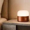Ideal lux abat jour lampada da comocino mignon tl led dimmerabile rame fp