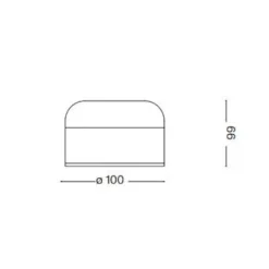 Ideal lux abat jour lampada da comocino mignon tl led dimmerabile rame fp