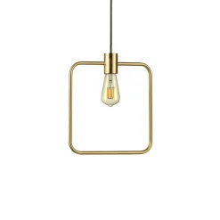 Ideal lux abc sp1 square lampadario dorato pendente ottone