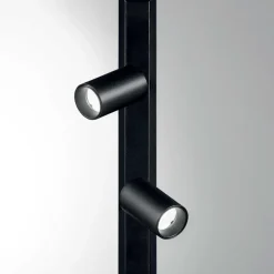 Ideal lux ego track double faretti nero orioentabile per binario led 4000k
