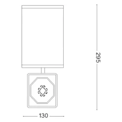 Ideal lux kali-1 tl1 abat-jour lampada in ceramica per camera da letto