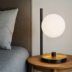 Ideal lux lampada da comodino abat-jour birds tl1 oro