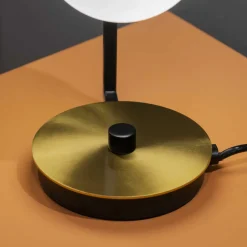 Ideal lux lampada da comodino abat-jour birds tl1 oro
