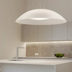 Ideal lux lena sp3 d64 lampadario da cucina doppio vetro bianco luce diffusa