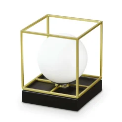 Ideal lux lingotto tl1 small abat-jour per comodini camera da letto albergo ottone
