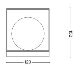 Ideal lux lingotto tl1 small abat-jour per comodini camera da letto albergo ottone