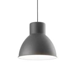 Ideal lux metro sp1 lampadario da cucina cupola grigia moderna