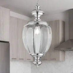 Ideal lux norma sp1 lampadario per cucina cromo vetro