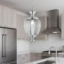 Ideal lux norma sp1 lampadario per cucina cromo vetro