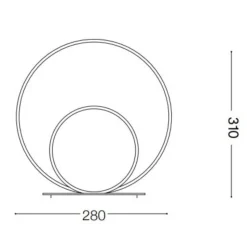 Ideal lux oz tl on-off 2700k abat jour da comodino bianca led