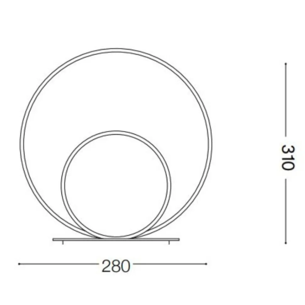 Ideal lux oz tl on-off 2700k abat jour da comodino bianca led
