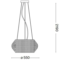 Ideal lux pasha sp10 lampadario per camera da letto