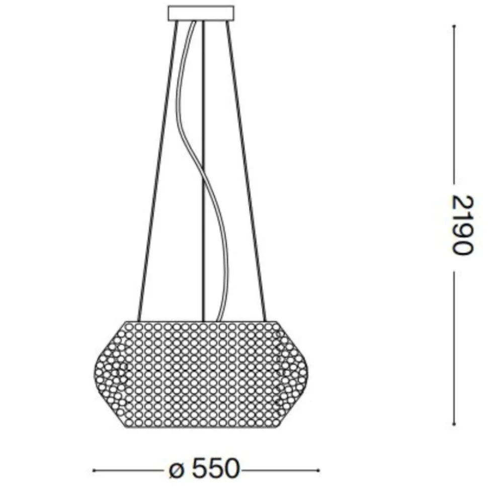 Ideal lux pasha sp10 lampadario per camera da letto
