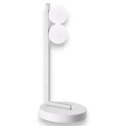 Ideal lux ping pong abat jour lampada da comodino bianca led 6w 300k