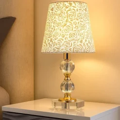 Ideal lux queen tl1 small abat-jour da comodino di cristallo classica