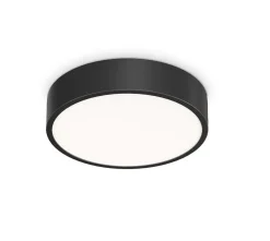 Ideal lux ray pl d30 plafoniera da bagno nera led 13w 3000k-4000k ip44