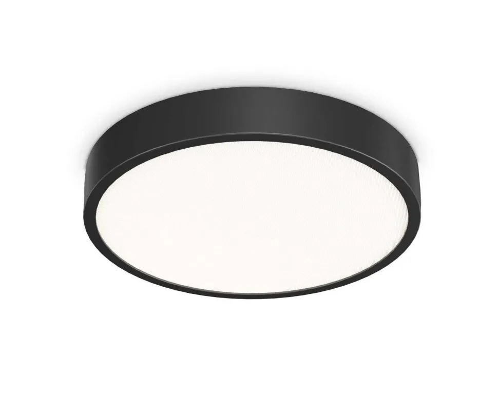 Ideal lux ray pl d60 plafoniera da bagno led 3000k 4000k nera ip44
