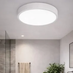 Ideal lux ray pl d30 plafoniera da bagno led 13w 3000k 4000k bianca ip44