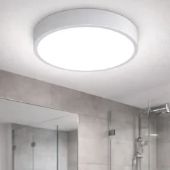 Ideal lux ray pl d40 plafoniera da bagno led 26w 3000k 4000k bianca ip44