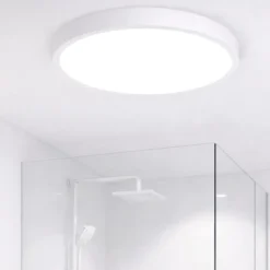 Ideal lux ray pl d60 plafoniera da bagno led 3000k 4000k bianca ip44