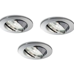 Ideal lux swing fi box 3 faretti orientabili da incasso a soffitto cromo