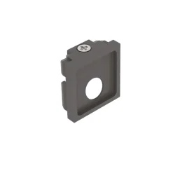 Ideal lux tappo chiusura finale nero con foro per binario monofase basso ego